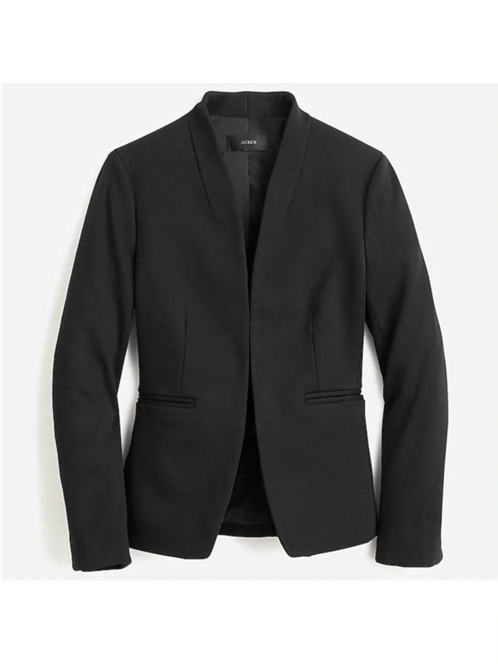 J. Crew Going-out blazer in stretch twill Black Open-Front Women's Jacket 12
